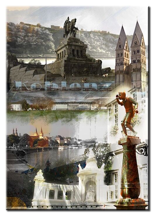 Baecker Koblenz Bilder Leinwandbild Collage Hochformat
