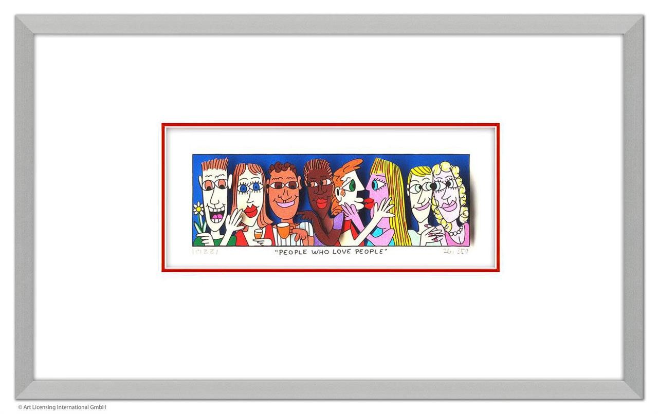 james-rizzi-people -who-love-people-gerahmt-3d
