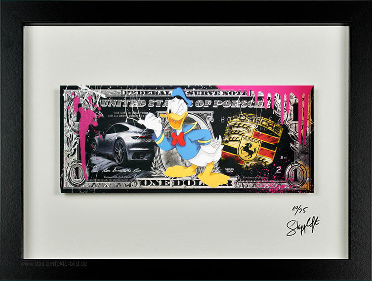 SKYYLOFT - Donald Duck Porsche Rubin Dollar - gerahmt SKYYLOFT - Donald Duck Porsche Rubin Dollar - gerahmt