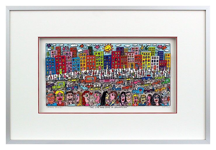 james-rizzi-the-life-and-love-in-brooklyn-gerahmt-kunst-3d james-rizzi-the-life-and-love-in-brooklyn-gerahmt-kunst-3d