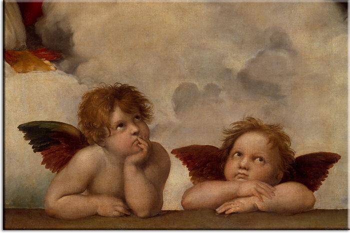 Raphael, Angeli, Engel, Sixtinische Madonna  Raphael da Urbino Bilder - Angeli- Engel