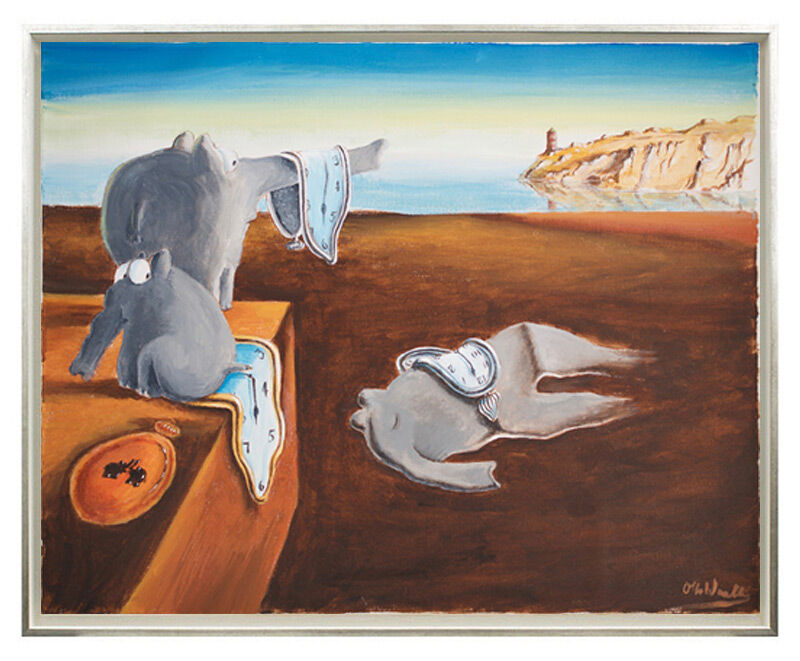 otto-waalkes-rinnende-zeit-gerahmt-dali-ottifant otto-waalkes-rinnende-zeit-gerahmt-dali-ottifant