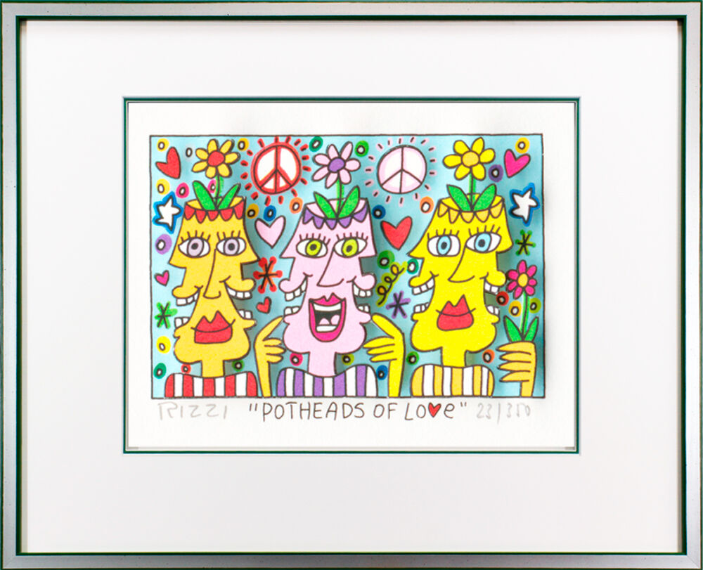 james-rizzi-potheads-of-love-gruenes-PP-rahmen-silber-gruen
