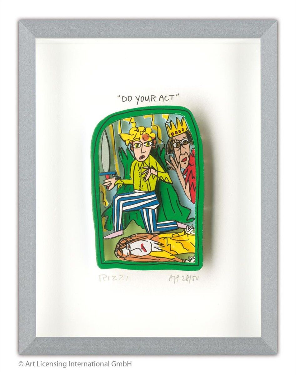 james-rizzi-do-your-act-gerahmt-kunst-3d james-rizzi-do-your-act-gerahmt-kunst-3d