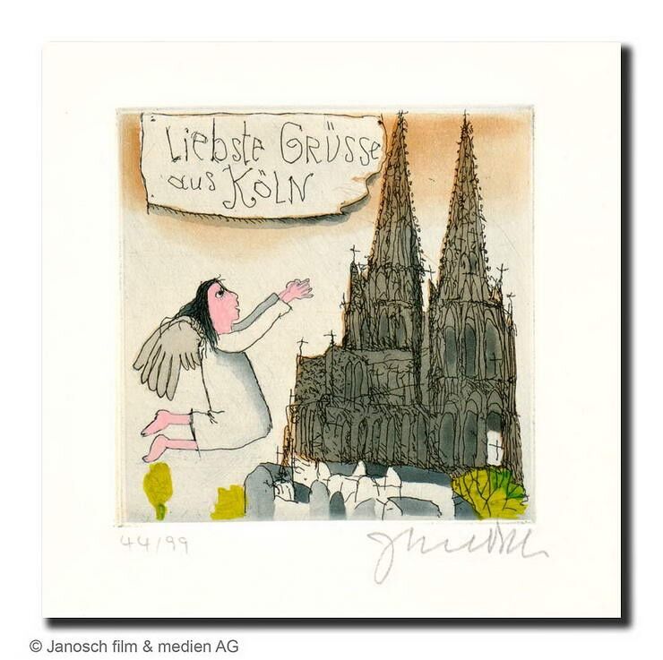 janosch-liebste-gruesse-aus-koeln-ungerahmt-kunst-radierung janosch-liebste-gruesse-aus-koeln-ungerahmt-kunst-radierung