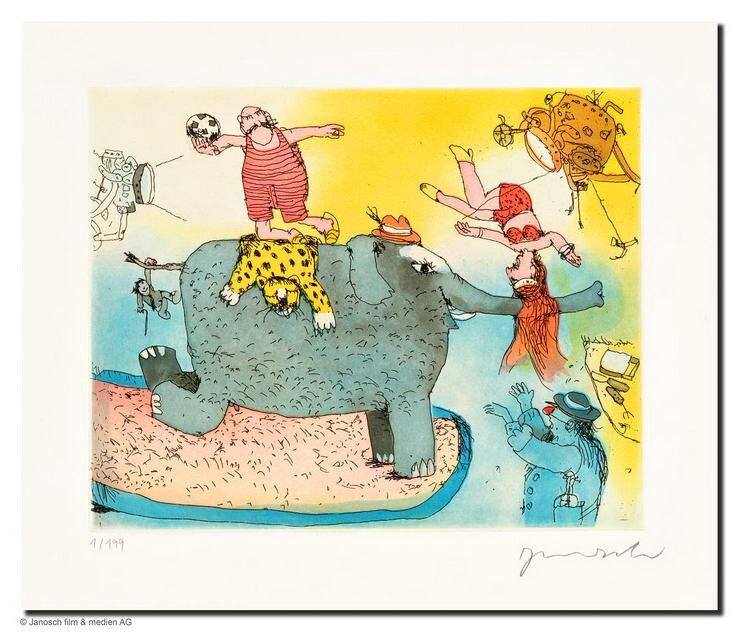 janosch-der-elefant-steht-hier-im-licht-ungerahmt-kunst-radierung janosch-der-elefant-steht-hier-im-licht-ungerahmt-kunst-radierung