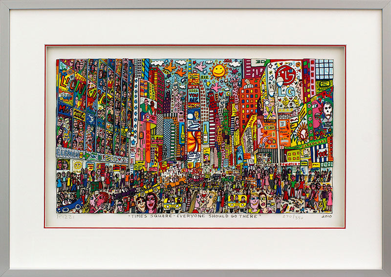 james-rizzi-times-square-gerahmt-kunst-3d