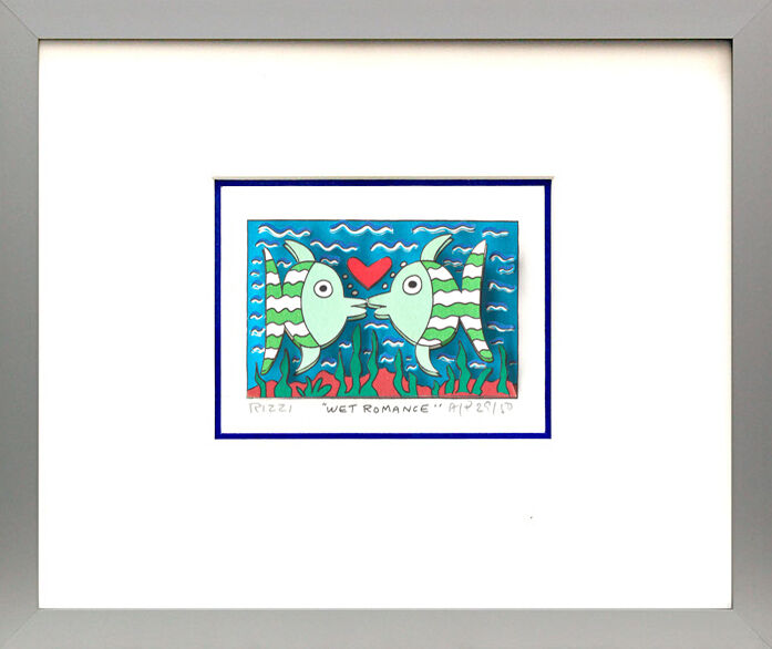 james-rizzi-wet-romance-blau-alu-gerahmt
