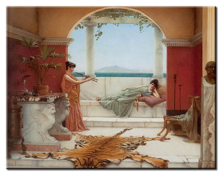 John William Godward Bilder - Siesta an einem Sommertag-100 x 130 cm
