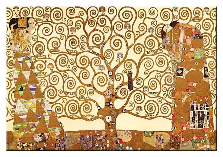 Leinwandbild Klimt - Der Lebensbaum
