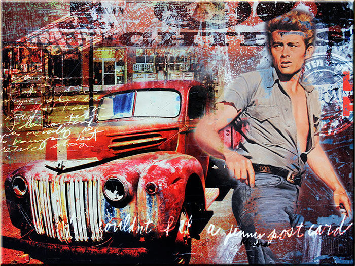 MICHA - FAMOUS (JAMES DEAN) - Mischtechnik auf Leinwand MICHA - FAMOUS (JAMES DEAN) - Mischtechnik auf Leinwand