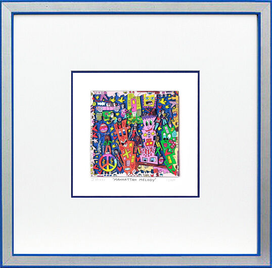 James Rizzi - MANHATTAN MELODY - Original 3D Bild drucksigniert