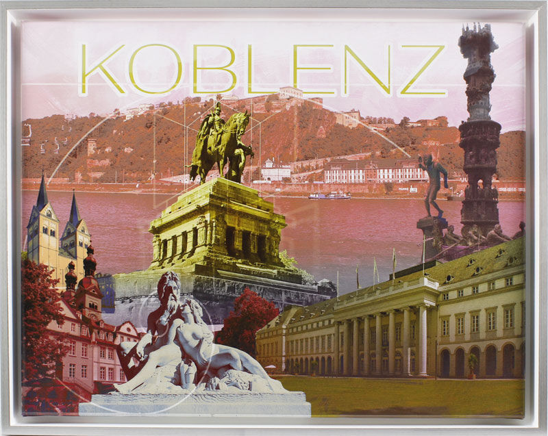 Koblenz Collage - Version in Rot  Koblenz Collage - Version in Rot