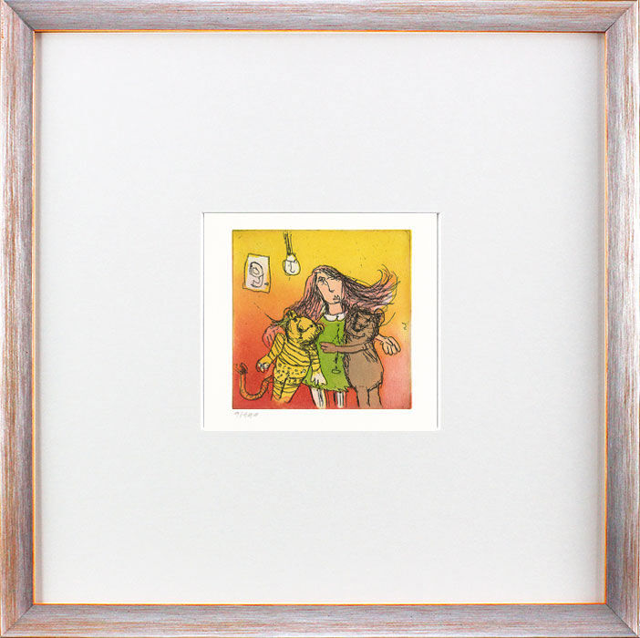 janosch-immer-abends-haben-wir-uns-lieb-gerahmt-kunst-radierung janosch-immer-abends-haben-wir-uns-lieb-gerahmt-kunst-radierung