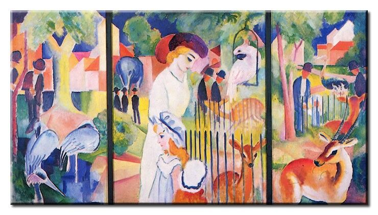Leinwandbild August Macke - Grosser Zoologischer Garten August Macke Bilder - Grosser Zoologischer Garten