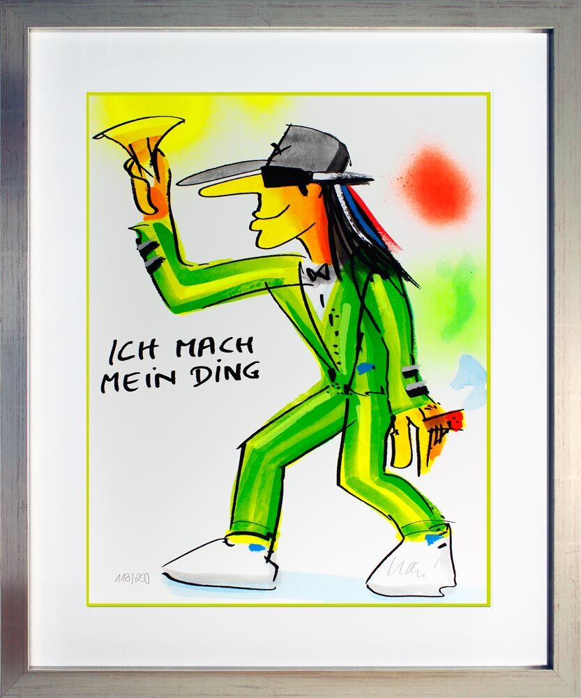 Lindenberg-ich-mach-mein-ding-gruen-2021-silber-uni-gerahmt