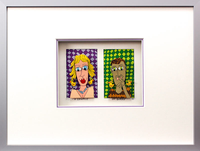james-rizzi-a-couple-of-birds-gerahmt-alu james-rizzi-a-couple-of-birds-gerahmt-alu
