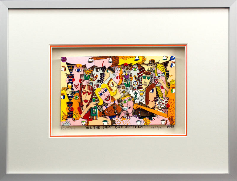 James Rizzi Bilder - ALL THE SAME BUT DIFFERENT - HANDSIGNIERT