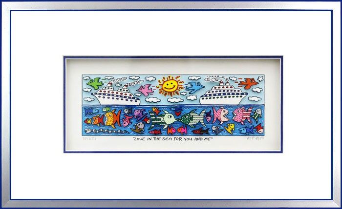 james-rizzi-love-in-the-sea-gerahmt-kunst-3d james-rizzi-love-in-the-sea-gerahmt-kunst-3d
