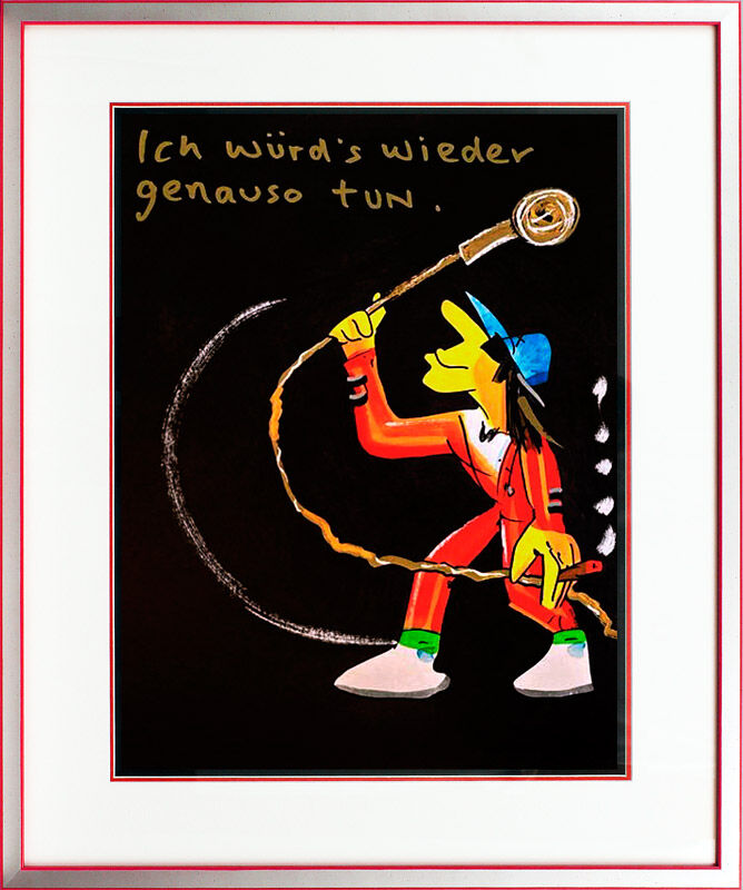 1 Udo Lindenberg ICH WÜRD´S WIEDER GENAUSO TUN - Black Edition - original Siebdruck, handsigniert 