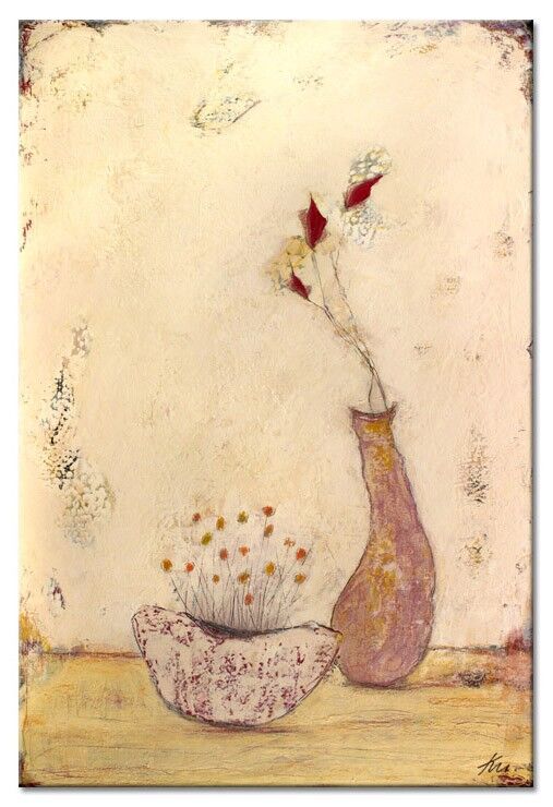 Karin Mele Blumenbilder PETITE FLEURS Karin Melé - Petite Fleurs - Original handgemalte Mischtechnik -80 x 120 cm