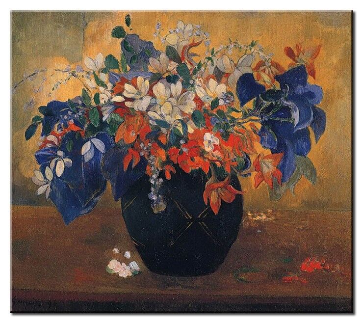 Leinwandbild Paul Gauguin - Blumenvase Paul Gauguin Bilder - Blumenvase-30 x 30 cm