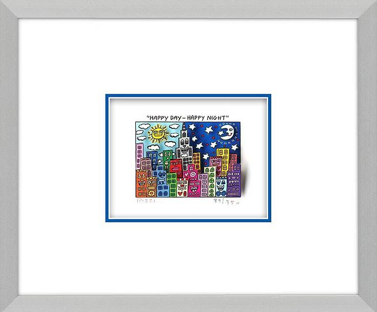 james-rizzi-happy-day-happy-night-silber-gerahmt james-rizzi-happy-day-happy-night-silber-gerahmt