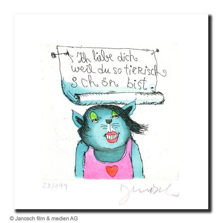 janosch-ich-liebe-dich-weil-du-so-tierisch-schoen-bist-ungerahmt-kunst-radierung janosch-ich-liebe-dich-weil-du-so-tierisch-schoen-bist-ungerahmt-kunst-radierung