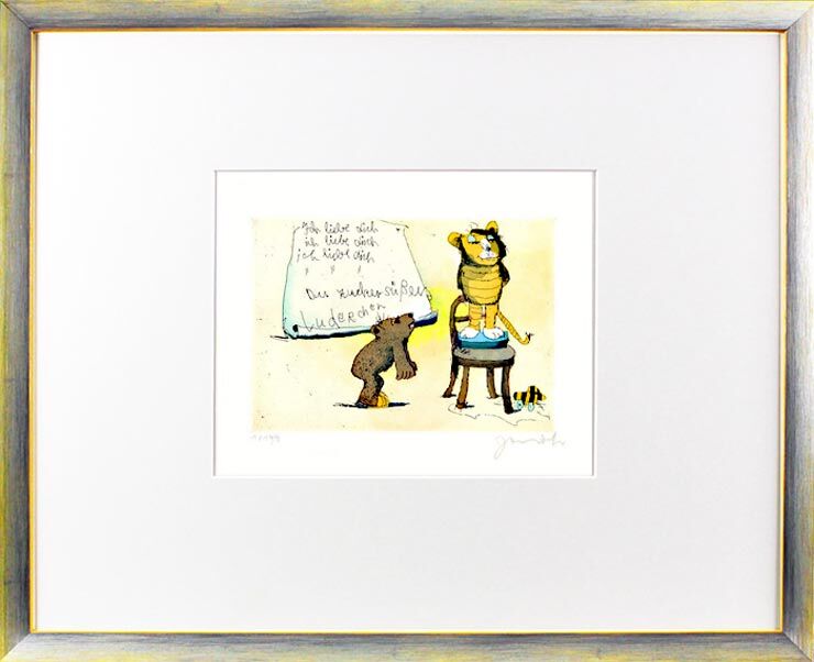 janosch-ich-liebe-dich-du-zuckersuesses-luderchen-gerahmt-kunst-radierung janosch-ich-liebe-dich-du-zuckersuesses-luderchen-gerahmt-kunst-radierung