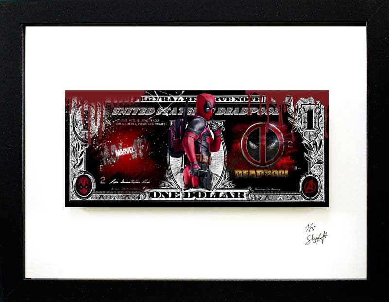 Skyyloft-deadpool-Dollar-Nummer-eins-gerahmt Skyyloft-deadpool-Dollar-Nummer-eins-gerahmt