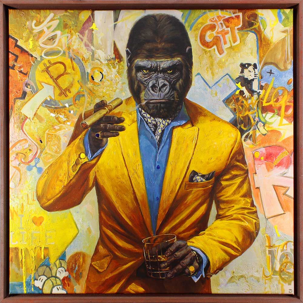 gentleman-gorilla-mit-zigarre-leinwanddruck