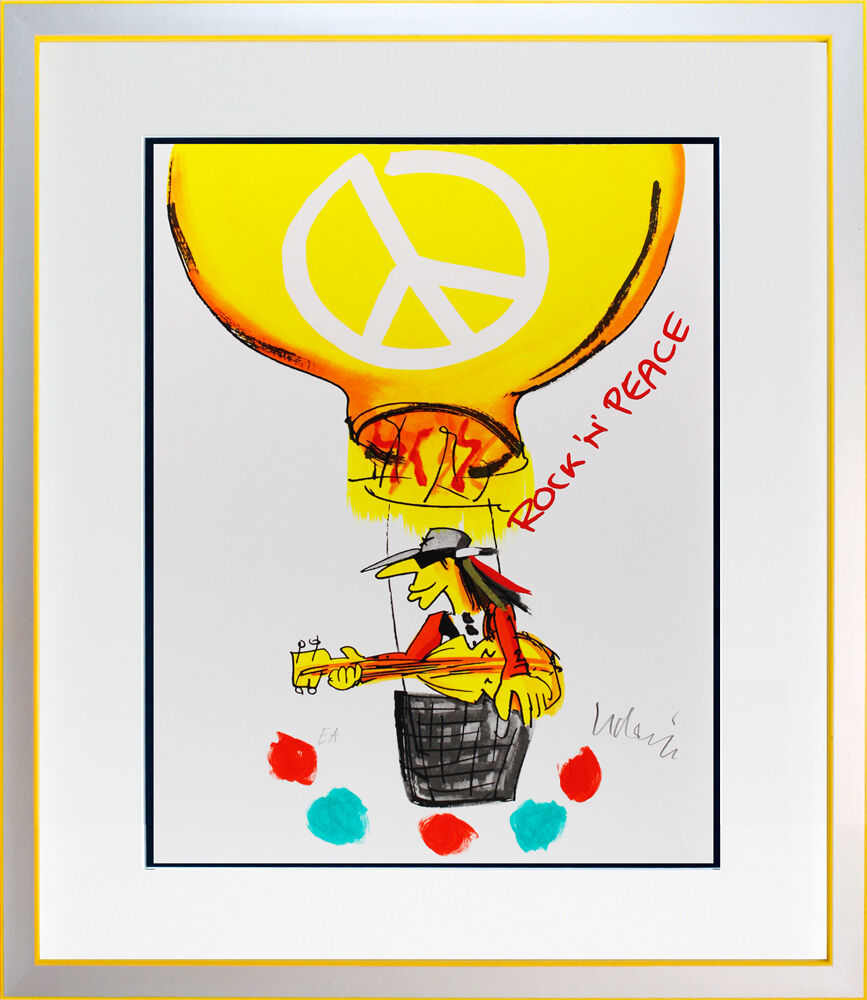 Udo Lindenberg UNIKAT  - ROCK - N - PEACE - veredelt durch Handbemalung