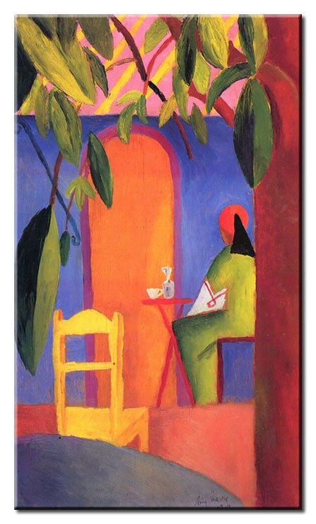 Leinwandbild August Macke - Türkisches Café II August Macke Bilder - Türkisches Café II-20 x 30 cm