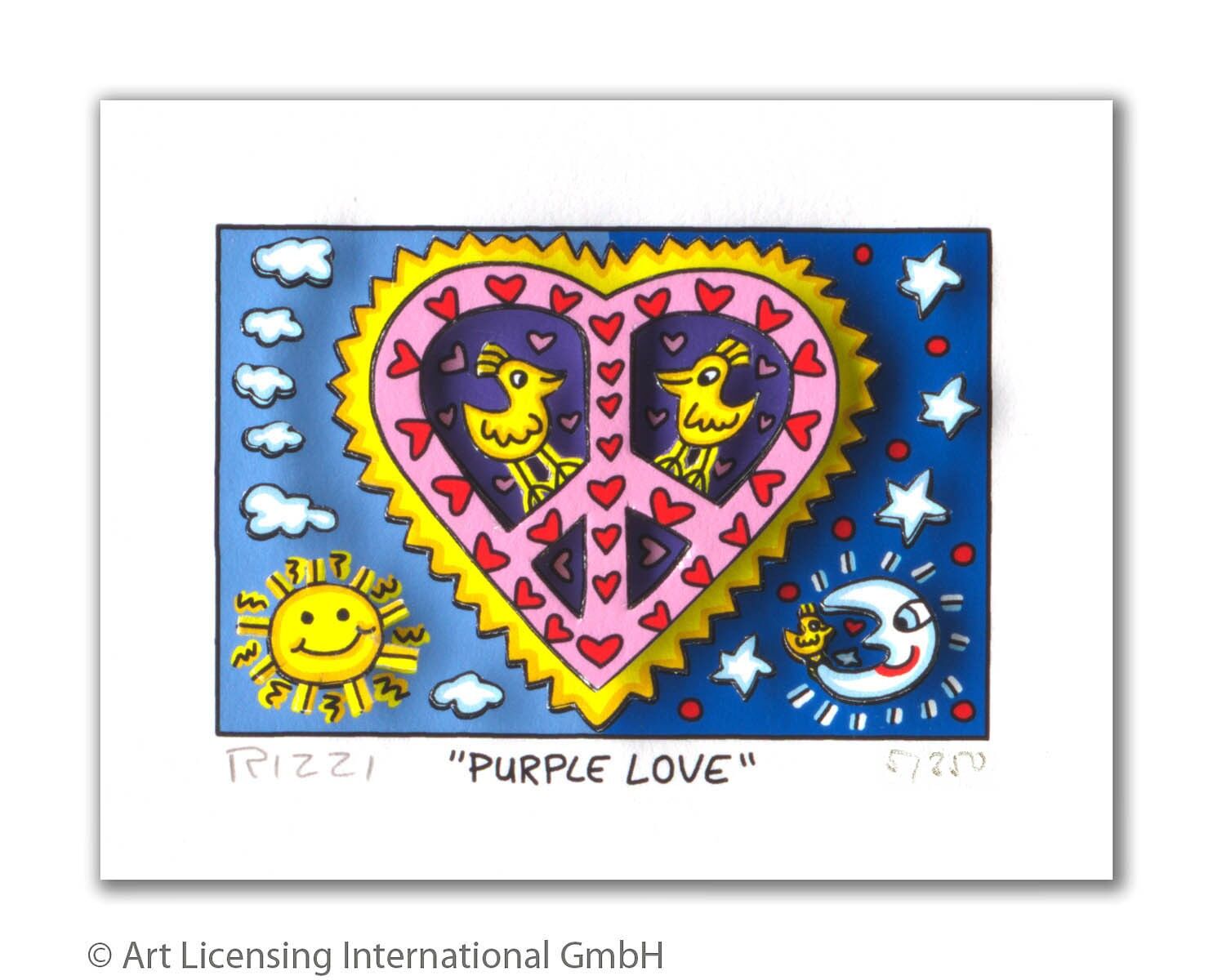james-rizzi-purple-love-ungerahmt-kunst-3d james-rizzi-purple-love-ungerahmt-kunst-3d