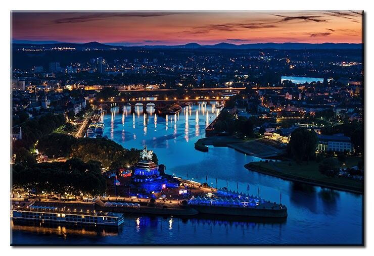 Koblenz Illumination - Leinwandbild