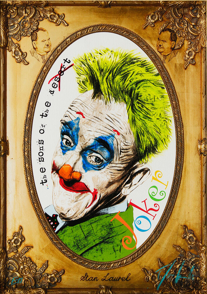thomas-jankowksi-stan-laurel-als-joker-ungerahmt
