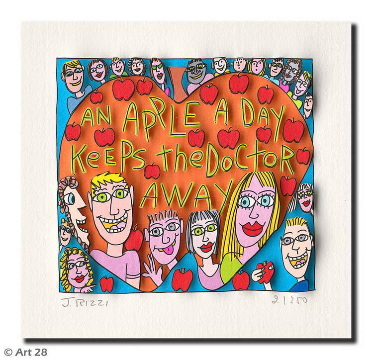 james-rizzi-an-apple-a-day-ungerahmt-kunst-3d james-rizzi-an-apple-a-day-ungerahmt-kunst-3d