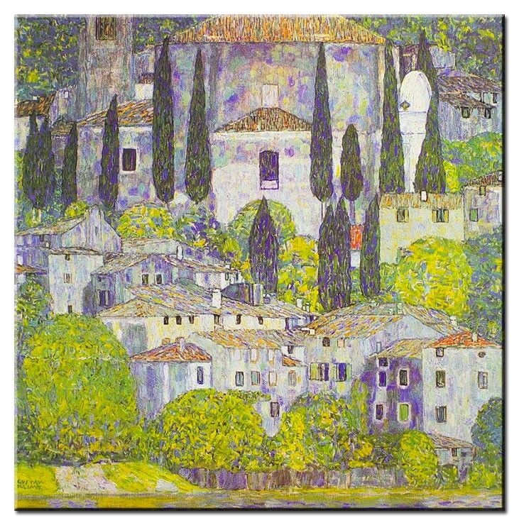 Leinwandbild Gustav Klimt - Chiesa a Cassone am Gardasee