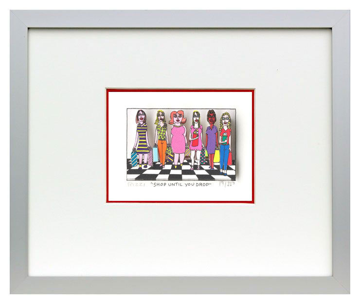 james-rizzi-shop-until-you-drop-gerahmt-kunst-3d