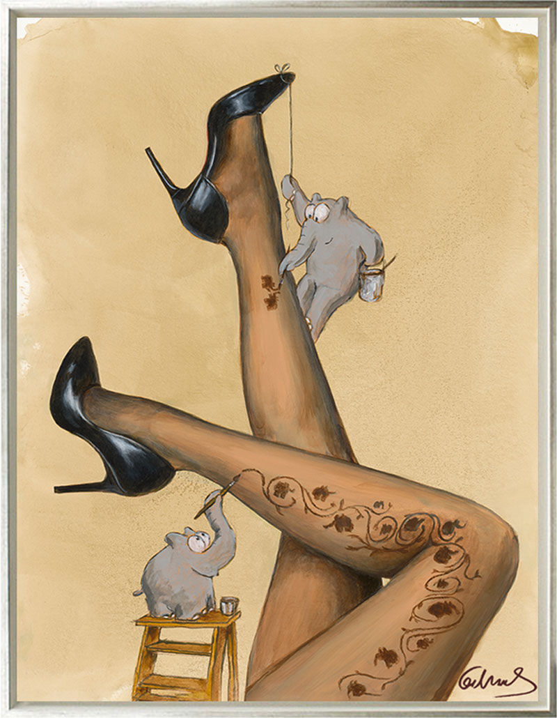 Otto Waalkes - AUF DEM STRICH III - ORIGINAL PIGMENTGRAFIK AUF LEINWAND Otto Waalkes - AUF DEM STRICH III - ORIGINAL PIGMENTGRAFIK AUF LEINWAND