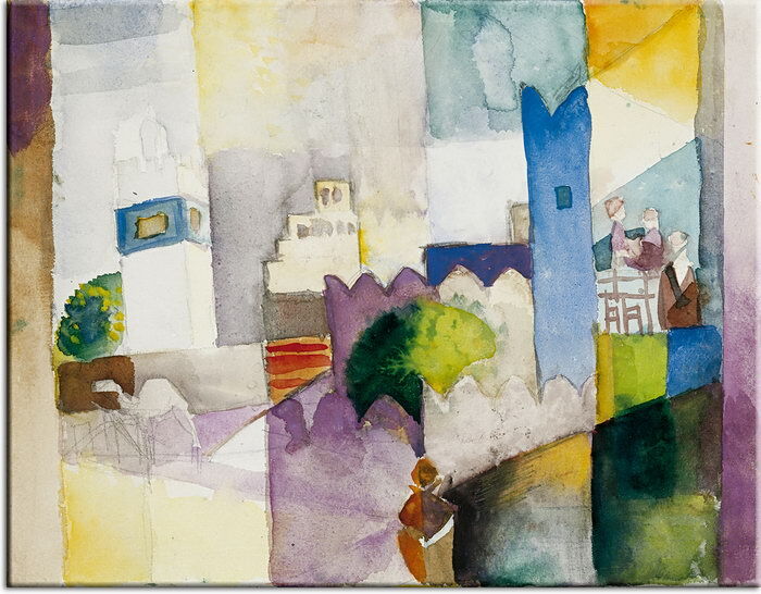 Macke- Kairouan- Moderne-90 x 120 cm