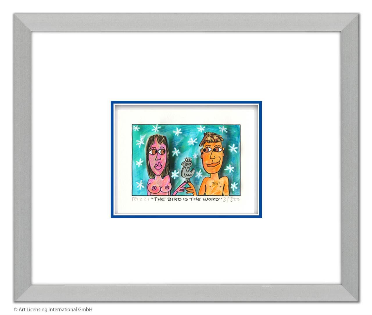james-rizzi-the-bird-is-the-word-gerahmt-kunst-3d james-rizzi-the-bird-is-the-word-gerahmt-kunst-3d