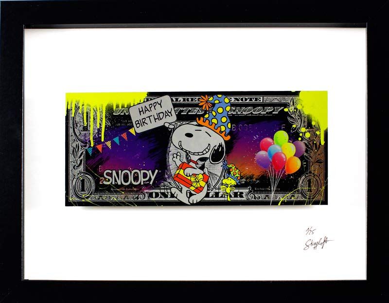 skyyloft-happy-birthday-snoopy-dollar-gerahmt