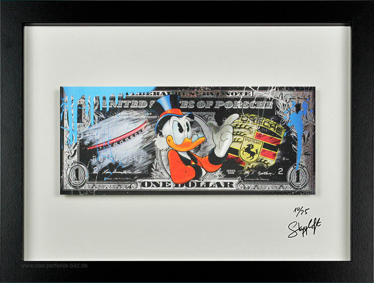SKYYLOFT - Porsche Dagobert Dollar - Bild mit Museumsglas und Bilderrahmen SKYYLOFT - Porsche Dagobert Dollar - Bild mit Museumsglas und Bilderrahmen