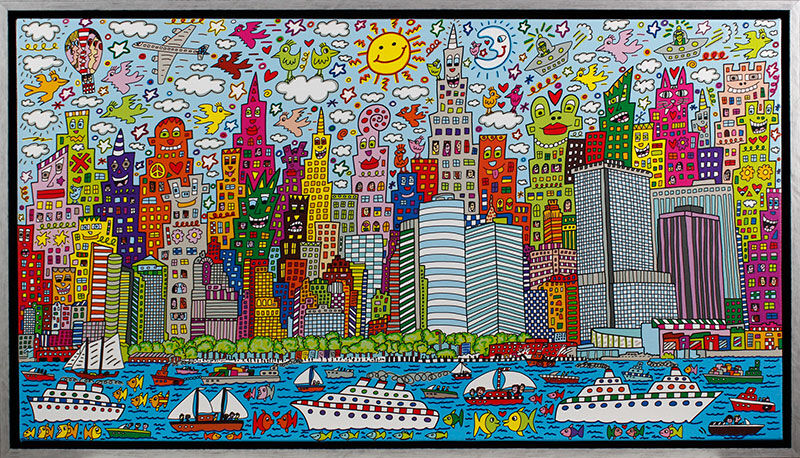 james-rizzi-new-york-city-gerahmt-kunst-pigmentdruck