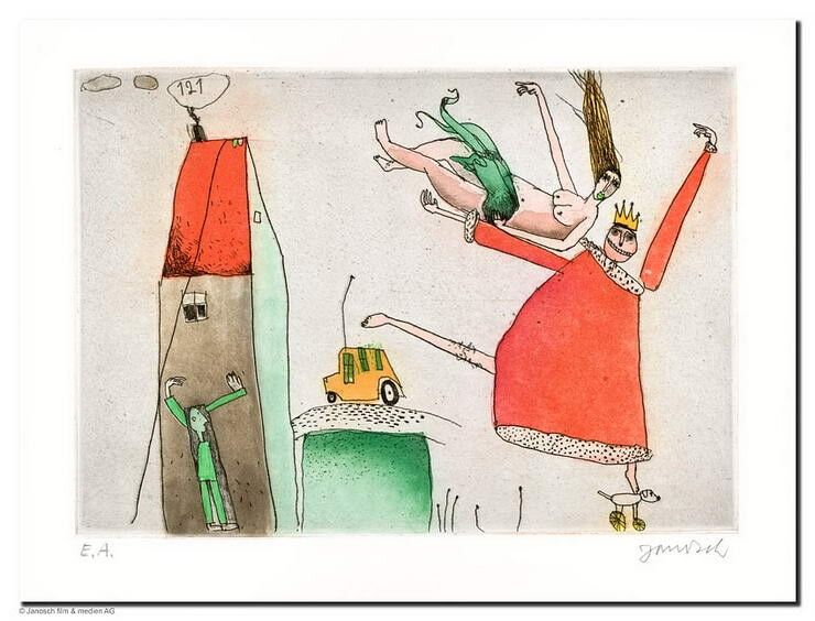 janosch-der-salomonische-koenig-ungerahmt-kunst-radierung janosch-der-salomonische-koenig-ungerahmt-kunst-radierung