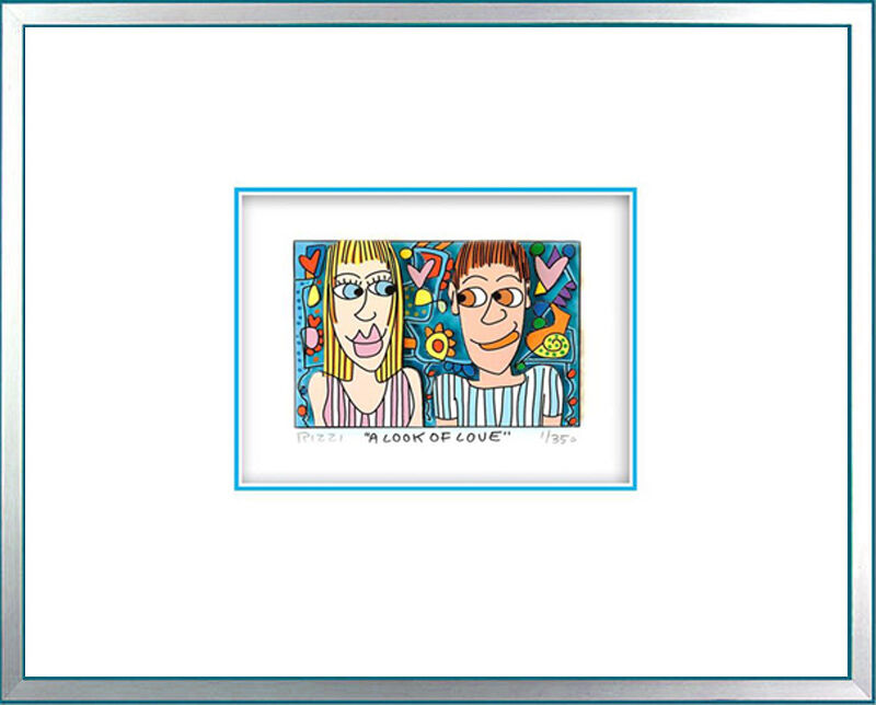 James Rizzi - A LOOK OF LOVE - Original 3D Bild drucksigniert  Kopie