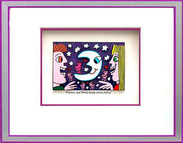 james-rizzi-moon-beams-and-dreams-gerahmt-kunst-3d james-rizzi-moon-beams-and-dreams-gerahmt-kunst-3d