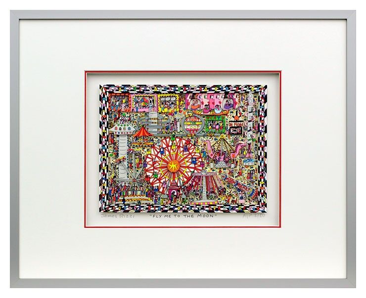 james-rizzi-fly-me-to-the-moon-gerahmt-kunst-3d