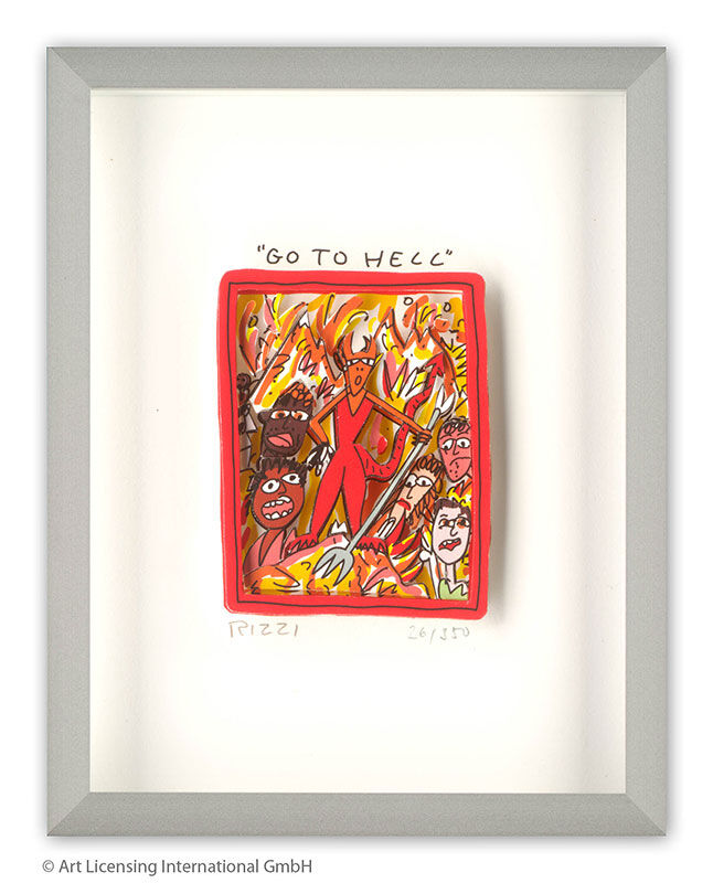 james-rizzi-go-to-hell-gerahmt-kunst-3d james-rizzi-go-to-hell-gerahmt-kunst-3d